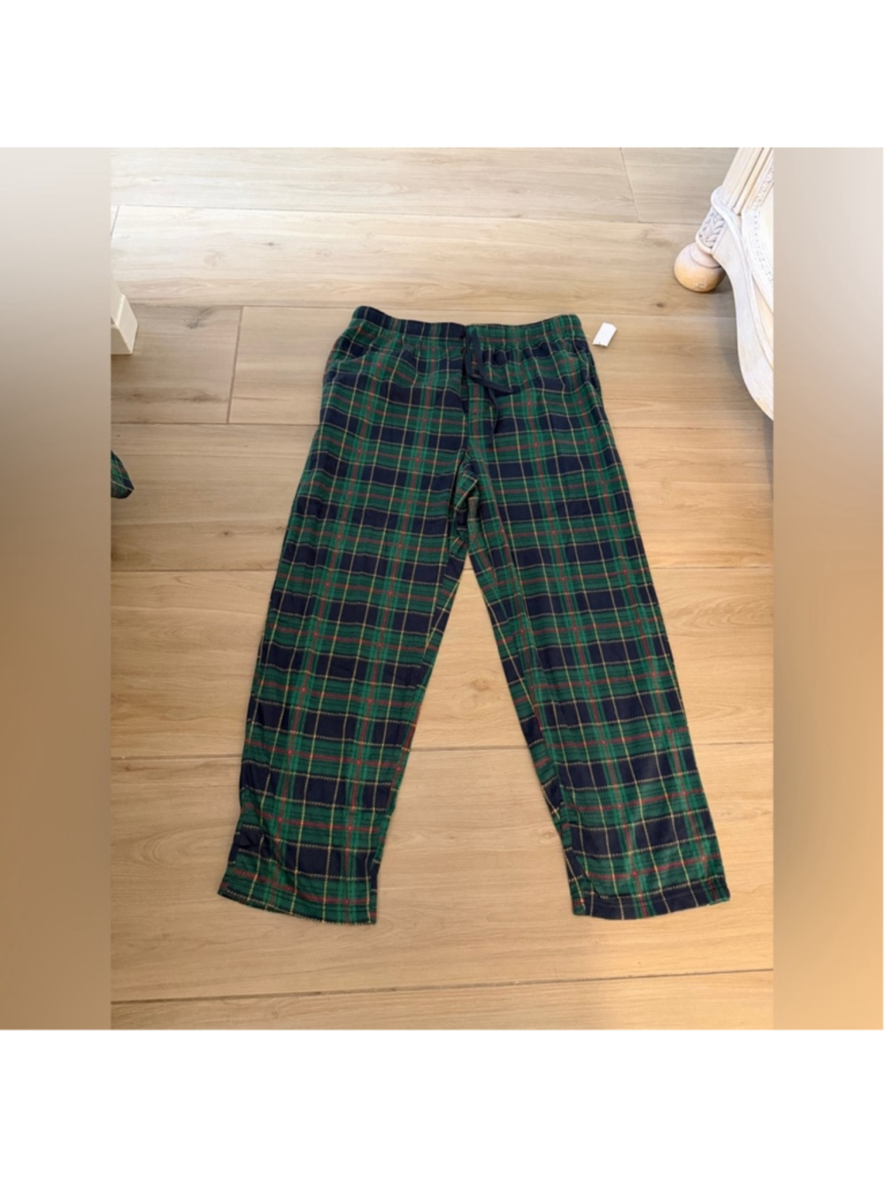 NEW Joe Boxer Men's Soft Green Plaid Holiday Flannel Pajama Lounge Pants 40/30